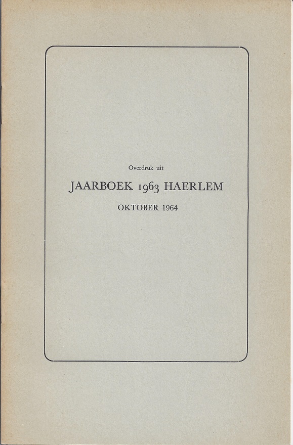 jaarboek Haarlem oct 1963